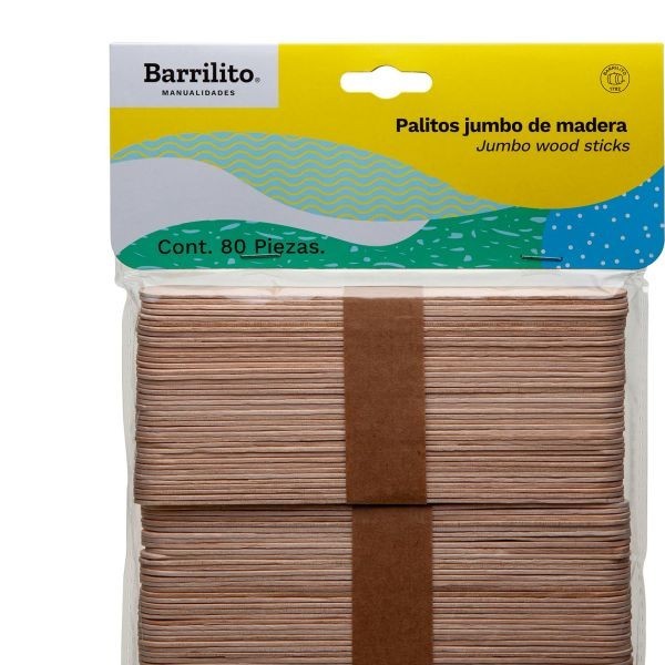PALITOS PLANOS MAD. NAT. 18X152MM. W004 BOL.C80 E24 C72